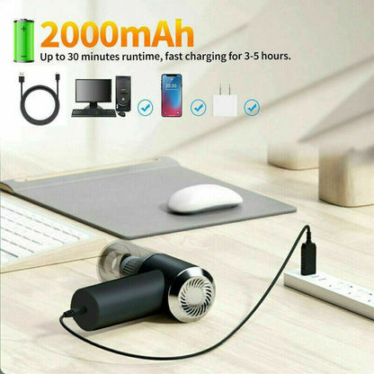 Portable Car Vacuum Cleaner – High-Power Cordless Handheld Vacuum with HEPA Filter, Rechargeable Mini Vacuum for Car Interior, Home, Keyboard & Pet Hair