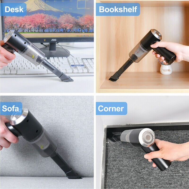 Portable Car Vacuum Cleaner – High-Power Cordless Handheld Vacuum with HEPA Filter, Rechargeable Mini Vacuum for Car Interior, Home, Keyboard & Pet Hair