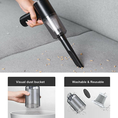 Portable Car Vacuum Cleaner – High-Power Cordless Handheld Vacuum with HEPA Filter, Rechargeable Mini Vacuum for Car Interior, Home, Keyboard & Pet Hair