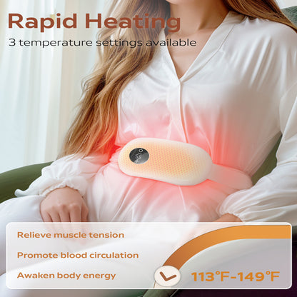 Cordless Menstrual Cramp Relief Heating Pad for Women