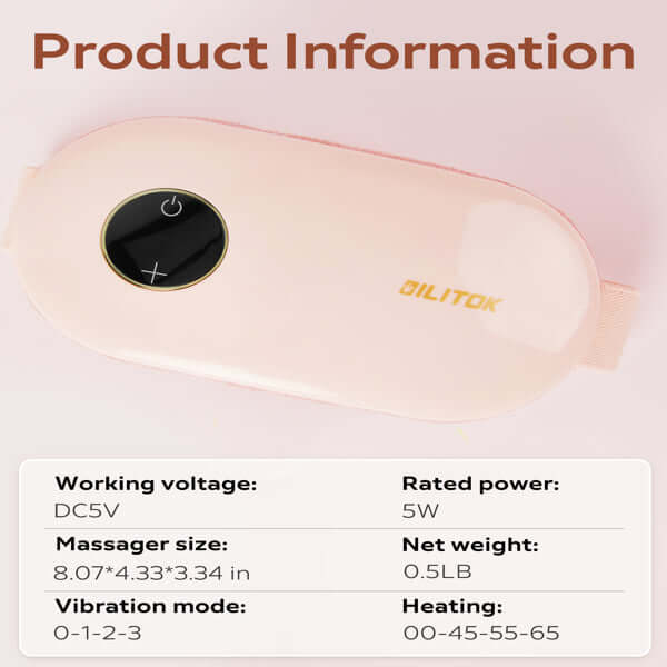 Cordless Menstrual Cramp Relief Heating Pad for Women